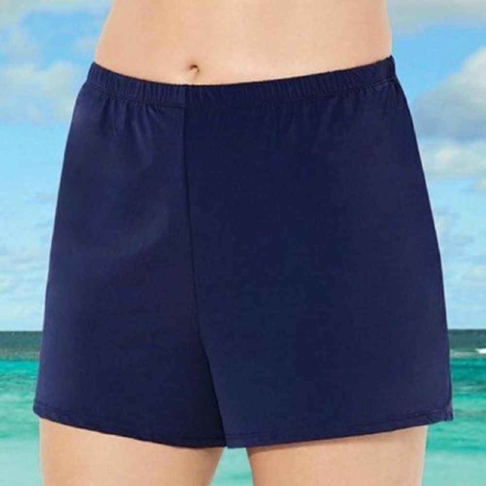 Swimsuits For All navy blue Aquabelle short size 10